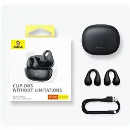 Навушники Baseus AirGo AS01 Open Ear Clip On Wireless Earbuds чорні (A00069101113-00) - мініатюра 3