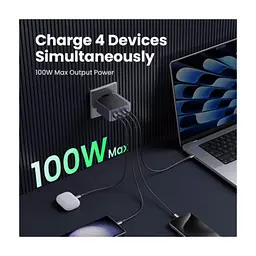 Зарядний пристрій Ugreen 4xUSB 100W (3xUSB-C+USB-A) Gan Nexode Fast Charger Grey X565 (35043) - мініатюра 9