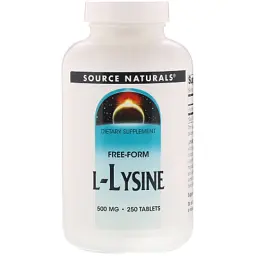 Амінокислота Source Naturals Лізин 500мг, 250 таблеток (SN0140)