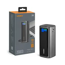 Павербанк 20000mAh VIDEX VPB-350 130W PD100W +Display VIDEX (28607-000)