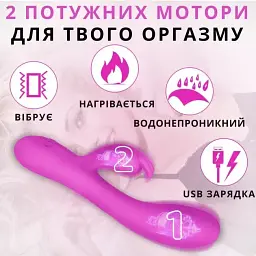 Вібратор кролик з підігрівом I'MCUM Hot Bunny Рожевий (IM-ZDB013) - мініатюра 5