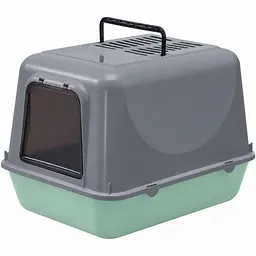 Закритий туалет для котів Ferplast Clear Cat 20 чорний 55x40x38 см 72053199