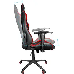 Крісло ігрове Defender Devastator CT-365, 50мм PU, Клас 4, Black/Red - мініатюра 4