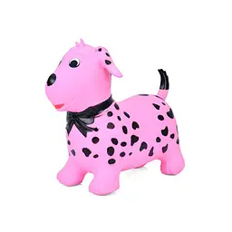Дитяча іграшка-стрибун Цуценя MS 4160Pink гума, до 20 кг
