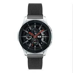 Металевий ремінець Watchbands Milanese Loop Samsung Galaxy Watch 46mm Silver - чорний (WB004METALBLACK461) - мініатюра 3