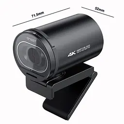 Веб-камера Emeet S600, Black, 8 Mp, 3840x2160/30 fps, мікрофон, автофокус, кут огляду 73°, Type-C - мініатюра 4