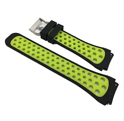 Спортивний ремінець Primo з перфорацією для годинника Xiaomi Huami Amazfit SportWatch 2/Amazfit Stratos Black Green - мініатюра 2