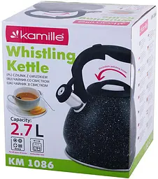 Чайник Whistling Kettle Marble 2.7л зі свистком Kamille Ø19.5х24 см kuh0011107 - мініатюра 7