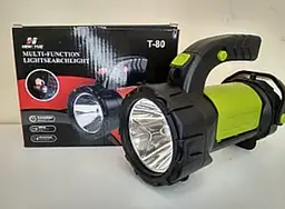 Ручний акумуляторний ліхтар T80-5W+COB 2×18650 зарядка microUSB багатофункціональний прожектор - мініатюра 5
