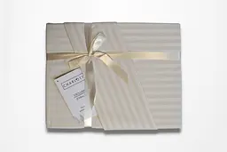 Постільна білизна Charlotte Stone Сатин-Stripe / простирадло на резинці 180x200см Cotton Shine pbe0052106 - мініатюра 3