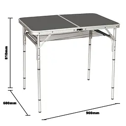 Складний стіл Bo-Camp Case Model 90x60 cm Grey (1404393), Сірий - мініатюра 7