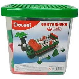 Конструктор Вантажівка Doloni 013888/10 в пластиковому боксі 95 деталей
