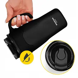 Термокухоль Mountain Goat зі соломинкою 0.65 л Black (P-5905973406123) - мініатюра 3