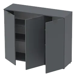 Комод Doros Рон 6 3 фасади Графіт 120х38х100 (41516000) - мініатюра 8