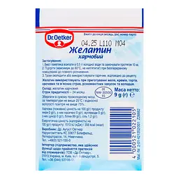 Желатин Dr.Oetker 9 г (786148) - мініатюра 2