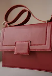 Жіноча шкіряна сумка Kelly червона - мініатюра 8