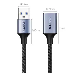 Подовжувач Ugreen USB 3.0 AM/AF штекер - роз'єм 1М (US115) - мініатюра 8