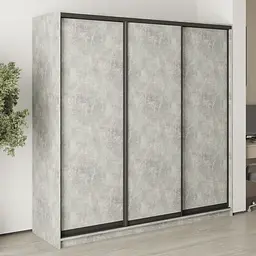 Шафа-купе тридверна MebelStar Стандарт BG 3ДСП 210x45x210 см Бетон (MBS-8271)