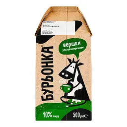 Вершки Бурьонка ультрапастеризовані 10% жиру 500 г - мініатюра 4