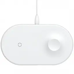 Бездротовий зарядний пристрій Baseus Smart 2 in 1 WX2IN1-02 White