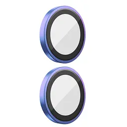 Захисне скло BlueO Metal на камеру для Apple iPhone 16 (6.1) / 16 Plus (6.7) Бузковий / Colorful