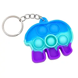 Дитячий антистрес-брелок Pop It міні Слонік AA3641-4 силікон, 5,5 х4, 3х1 см