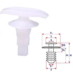 Кліпса ущільнювача Mitsubishi MU481276 Toyota 6786732041 6786732040 6786820040 (C247)