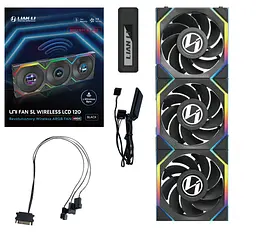 Вентилятор Lian Li Uni Fan SL Wireless LCD 120-3 Reverse Black (G99.12RSLLCD1W3B.00) - мініатюра 8