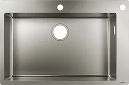 Кухонна мийка Hansgrohe S712-F660 на стільницю 760x500 Stainless Steel 43308800, Нержавіюча сталь