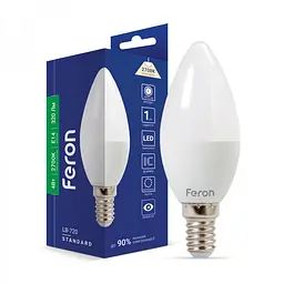 Лампа свiтлодiодна Feron LB-720 C37 230V 4 Вт E14 2700K (25643)