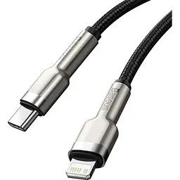 Кабель Baseus PD Type-C to Lightning Cafule Metal 20W/1m Black - мініатюра 3