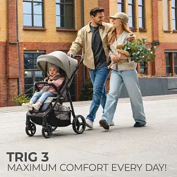 Прогулянкова коляска Kinderkraft Trig 3 Brown (KSTRIG03BRW0000) - мініатюра 7
