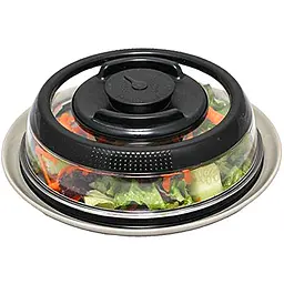 Вакуумна кришка для тарілки миски сковорідки 25 см UKC Vacuum Food Sealer чорний - мініатюра 2