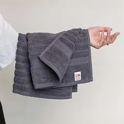 Набор 2 жаккардовых полотенца Lovely Svi для ванной, отелей, СПА, в подарок, 50* 90 см Oxford Stripe темно – серый Charcoal - мініатюра 2