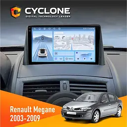 Штатна магнітола Renault Megane II 2003-2009 Cyclone C9-012 4x64, DSP, 4G Cyclone (НФ-00008006)