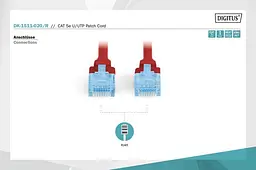 Патч-корд Assmann CAT 5e U-UTP, Cu, PVC AWG 26/7, 2 м DK-1511-020/R Red - мініатюра 2