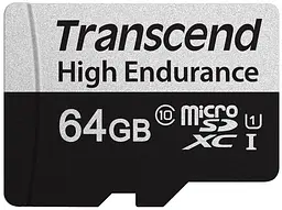 Transcend Карта пам'яті microSD 64GB C10 UHS-I U1 High Endurance (85TB) - мініатюра 2