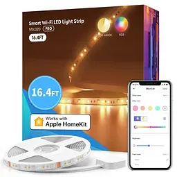 Розумна LED стрічка Wi-Fi Meross MSL320CPHK 5 метрів - мініатюра 2