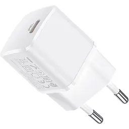 Мережевий зарядний пристрій Hoco N10 1-Type-C White [112166] - мініатюра 3