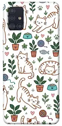 TPU чохол Demsky Cats pattern для Samsung Galaxy A51