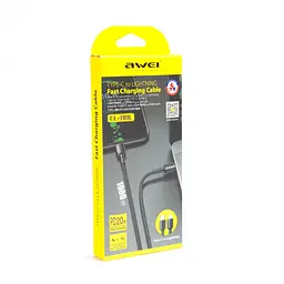 Кабель Awei CL-118L Type-C Lightning 1.2 m Black - мініатюра 2