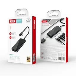 Розгалужувач конвертер хаб XO Hub002 Usb-C Multifunction Adapter 5 in 1 HDMI + Usb x 3 + PD - мініатюра 7