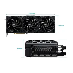 Відеокарта Palit RTX 5080 16Gb GamingPro OC V1 (NE75080S19T2-GB2031Y) (GDDR7, 256 bit, PCI-E v5.0 x16) - мініатюра 9