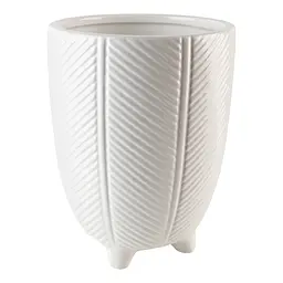 Ваза-кашпо МВМ My Home, 14 см, біла (DH-FLOWERS-28 M WHITE) - мініатюра 2