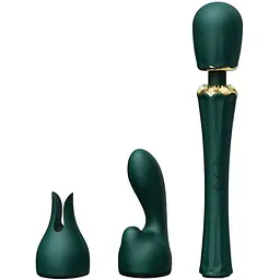 Вібромасажер із насадками Zalo Kyro Wand Turquoise Green