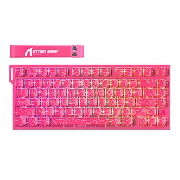 Ігрова дротова магнітна клавіатура Attack Shark R82 / Дротове підключення / Magnetic Switch / Pink