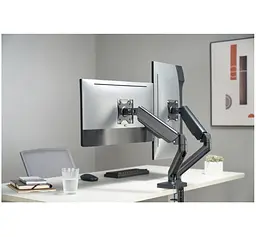 Настільний кронштейн для двох моніторів 17–32 дюйми OfficePro OPMA-412 Black - мініатюра 12