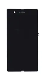 Матриця з тачскріном модуль для Sony Xperia Z C6603 чорний з білою рамкою