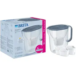 Фильтр-кувшин и 3 картриджа Brita Style Essential XL Mxpro серо-голубой (1061060)