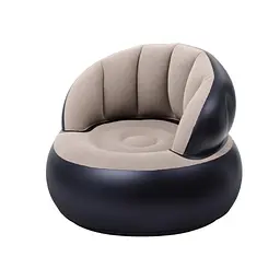 Надувне крісло AIR SOFA / Надувне велюрове крісло 80х80х67 см Бежевий - мініатюра 3